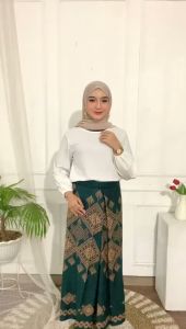 Sarung Batik Rayon Goyor Print Motif Diamond 1 Warna