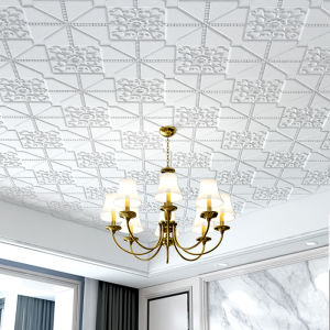 Tự Dính 3d Dán Tường Chống Thấm Nước Chống Ẩm Trần Mái Phòng Khách Giấy Dán Tường Trang Trí Decal Dán Tường