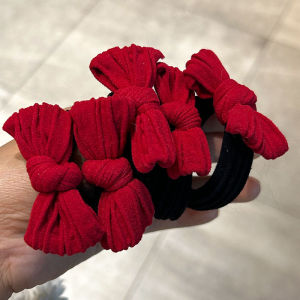 Rubber Band for Women Tie-up Hair Head Rope Bow Hair Rope High Elastic Durable Hair Band for Girls Ponytail Leather Band Adult Headdress