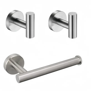 3Pcs Bathroom Hardware Set Stainless Steel Bathroom Accessories Set Includes Towel Holder And Toilet Paper Holder-Saving Design