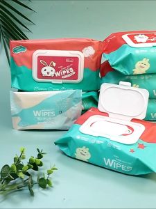 100Pcs Organic Baby Wipes Flip-Top Packed Wipes Non-Alcohol Hypoallergenic Wipes 99% Water Kids Hand Mouth Wipes