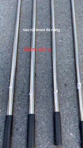Sào Bẫy Chim Sẻ Chim Chào Mào Treo Quần Áo Inox Rút Gọn Dài 3m4m5m6m7m Kèm Móc Treo Lồng Chim