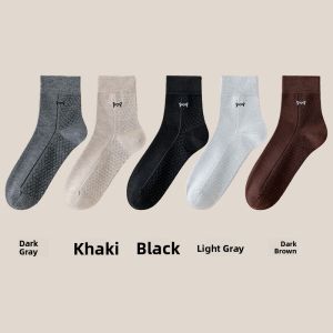 Miiow | Mens Graphene Socks Breathable Antibacterial Wear-resistant Mid-calf Sports Sweat Absorbent High Elasticity Deodorant Socks