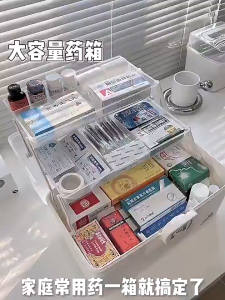 Foldable 3 Layer Multipurpose Art Craft Organizer Portable Medicine Storage Kit Tackle Box
