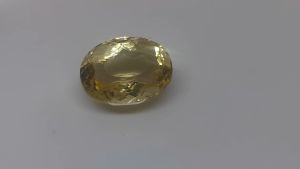 Natural Lemon Yellow Brazil Quartz 23.85 Cts. Oval Cut Eye Clean Grade AAA+ Loose Gemstone
