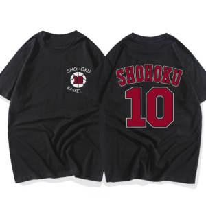 Pure Cotton Basketball Training Uniform Short Sleeve Mens T-shirt Anime Surroundings Hanamichi Sakuragi Flow Cherry Tree