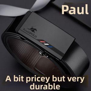 RONALDPOLO | Automatic Buckle Genuine Leather Mens Belt Business Casual