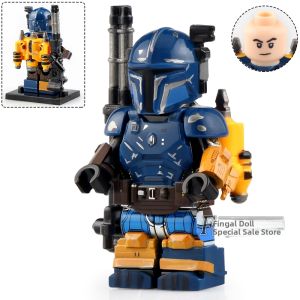Star Wars Cuddly Chewbacca and Paz Vizla Building Blocks Intelligent Mini Figures