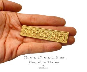 แผ่นเพลท Aluminium ตกแต่งเครื่องเสียง ตู้ลำโพง (พร้อมกาวสองหน้า) Stereo Hi-Fi