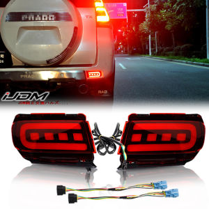 Đèn Phản Quang LED Cản Sau Toyota Land Cruiser Prado 150 LC150 FJ150 GRJ150 2010-2020 Màu Đỏ Chất Liệu ABS Tích Hợp Đèn Phanh Và Xi Nhan