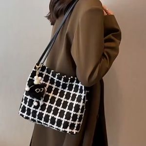 BAO128 Tas Selempang Bahu Tote Bag Kasual Wanita Import Fashion Terbaru - Shoulder Bag Wanita Kekinian