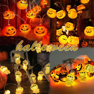 LED Halloween Light String Pumpkin Skull Eye Balls Ghost Festival Party Lantern Trick Or Treat Happy Halloween Day Decor