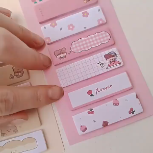 8IN1 Tempelan Kertas Catatan 120 Lembar / Pembatas Buku Karakter Hewan / Keras Memo Tempel Kertas Catatan 120 Lembar /Hewan Lucu Penanda Buku