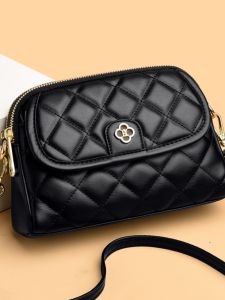 กระเป๋าสะพายข้างหนังนิ่มสำหรับผู้หญิง กระเป๋าใส่โทรศัพท์มือถือทรงสี่เหลี่ยมเล็กแบบลำลอง กระเป๋าสะพายข้างสำหรับคุณแม่