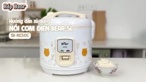 Nồi Cơm Điện Bear 5L Đa Năng Chống Dính Nấu Cơm Ngon Tiết Kiệm Điện - SB-SNC50C - Hàng Chính Hãng