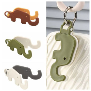 3PCS Foldable Cell Phone Holder Elephant Desktop Bed Mobile Phone Stand Mount Keychain Pendant Portable Mini Holders