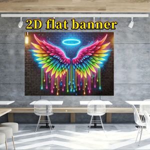 VIKAMA Mát Mẻ Đôi Cánh Thiên Thần Thảm Treo Tường Vải Polyester Cho Phòng Khách Phòng Trò Chơi Tiệc Lễ Hội Trang Trí Treo Tường