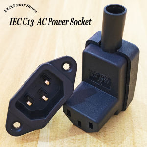 IEC C13 C14 AC Power Socket Plug 3Pin Black Male Female Docking Rewirable Connector For PDU UPS 10A 250V Panel Mount Outlet