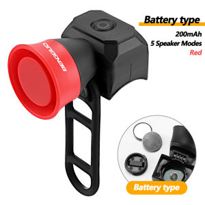5 Modes Bicycle Horn Mountain Bike Mini Battery Waterproof Electronic Bike Bell Riding Equipment Childrens Scooter Accessories
