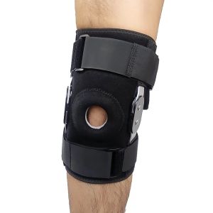 Alat Bantu Lutut Kneepad Deker Lutut Alumunium Plate Strap Knee Support Deker Penyangga Lutut Knee Pad Strap/Penyangga Lutut Dekker Deker Lutut Pelindung Lutut Patella Adjustable Warna Hitam untuk Olahraga Naik Gunung Lari Terapi Lutut Nyeri Kneepad
