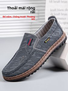 SHIPAILUO | Giày vải Bắc Kinh cổ điển mùa xuân 2025 cho nam thoáng khí thường ngày đế mềm chống trượt giày bố trung niên và cao tuổi