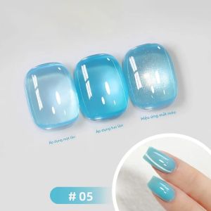 1PCS Sơn Móng Tay Gel Trong Suốt Màu Macaron Chuyển Sắc TC Ice 10ml Sơn Móng Tay Nghệ Thuật Bền Màu Dòng Crystal Paradise Dụng Cụ Làm Móng