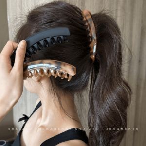 กิ๊บติดผมหางม้าประดับคริสตัล คลิปกล้วย คลิปแนวตั้ง กิ๊บติดผมแฟชั่น