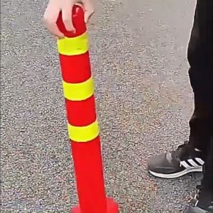 PE/EVA/METAL Flexible Traffic Post Elastic Pole Safety Cone Jalan For Safety Road Pole Road Barrier Pole