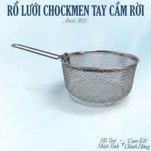 RỔ LƯỚI TAY CẦM INOX 304 / RỔ LƯỚI CHOCKMEN 16cm / RỔ CHIÊN  LUỘC..