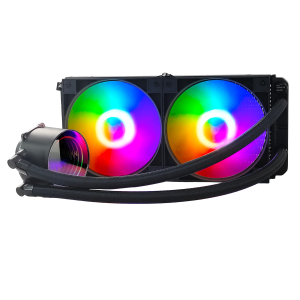 MANMU White Liquid CPU Cooler 240 Addressable RGB & PWM Pump & Fans TDP AIO Water Cooler W/Controller