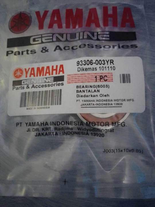 GENUINE ENGINE SUPPORT BEARING(6003)FOR YAMAHA MIO SPORTY/MIO I125/MIO SOUL I125/SOULTY/FINO/M3