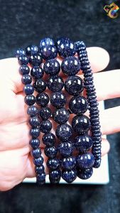 Blue Sandstone Abacus Round Abacus Bracelet