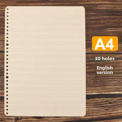 LFSHAONVXIN | A4 B5 A5 Replacement Binder Paper Grid English Grid Blank Student Handwritten Notebook 26/20/30 Holes