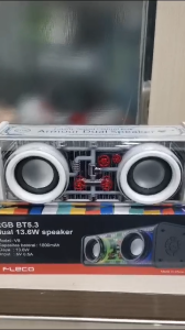 Speaker Portable FLECO V-8 V8 LED Light Play Pairing Super Bass