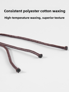ZHIHAOEN | Anti-Slip Durable Shoelaces for Men and Women Black Brown Round Rope Waxed