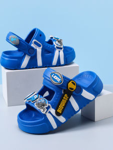 Childrens Beach Sandals Summer Anti-Slip Boys Slippers Outdoor Wear Comfortable Lightweight EVA Low Cut Slip-On Shoes