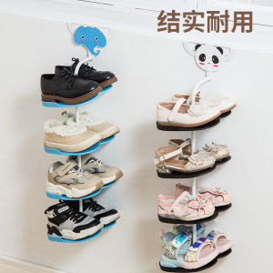Childrens Hanging Shoe Rack Cartoon Multilayer Storage Cabinet Easy Installation Doorway Space Saver Small Baby Special