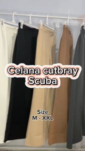 Celana Cutbray Wanita Scuba Pants Premium Highwaist By.star shop.id