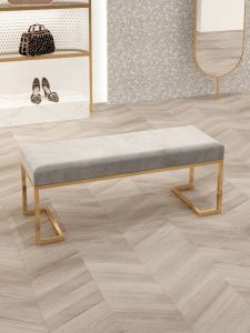 เก้าอี้รองเท้าผ้ากำมะหยี่สไตล์ยุโรปเหนือ โซฟา ชุดเครื่องประดับ ร้านรองเท้า ร้านเสื้อผ้า ตู้เก็บรองเท้า ยาว หรูหรา เก้าอี้รองเท้า