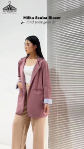 4892 Milka Scuba Blazer Kerja Wanita