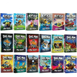 A set of 1-18 Books dog man for 6-12 Years Old children childrens Comics books childrens gifts