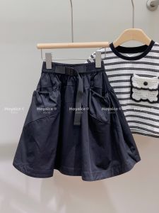 Designer Brand Childrens Clothing Summer New Style Casual Designer Girls Skirt Midi A-Line Skirt for Ages 6-14
