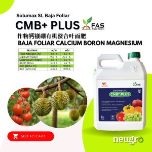 FAS CMB PLUS 5L Solumax SL Calcium Boron Magnesium Nutrients Fertiliser Foliar Fertilizer Fruit Stimulant Baja Foliar Nutrien Perangsang Buah Meningkat Kualiti Buah