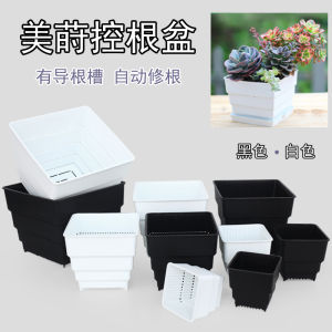 Meizhong Square Root-Controlling Basin Base Support Water Tray Breathable Large Diameter Plastic Meat Dendrobe Vientiane Potted Succulent Flower Pot