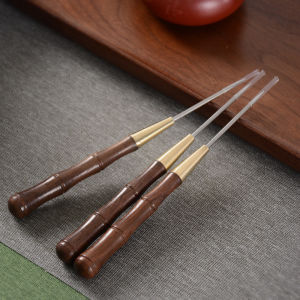 Puer Tea Blade Specialty Tea Ceremony Accessory Black Ebony Wood Tea Needle Traditional Chinese Style Handmade Tea Tool