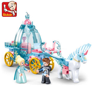 Sluban | Sluban Friends Expert Romantic Princess Building Blocks Snow Pink Dream Royal Castle Bricks Assembly DIY Creative Girls Toys