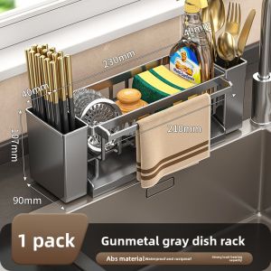 WEIMEIYUAN | Kitchen Storage Rack with Drainage for Towels Faucet Sink and Dishwashing