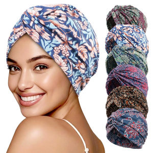 Women Muslim Floral Print Turban Hat Hijab Scarf African Islamic Hair Loss Hat Chemo Islamic Arab Cap Hat