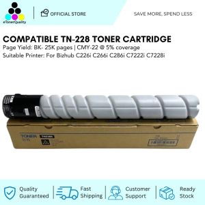 ETQ TN228 TN-228 Compatible Toner Cartridge For Bizhub C226i C266i C286i C7222i C7228i Models