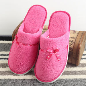 Womens Coral Fleece Disposable Slippers Hotel Guest Exclusive Thickened Warm Home Entertainment Special Slippers Autumn Winter